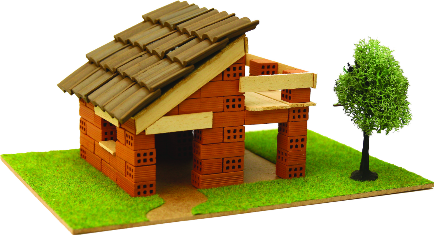 MAQUETA CASITA LADRILLOS EN KIT, DOMUS 40113, K.I.D. 3