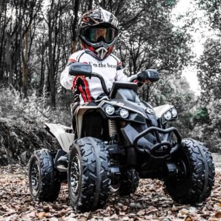 Quad eléctrico Can-am Renegade 12V niños 2-7 años, 2 motores, ruedas eva, beige INDA279-BNQUADCAN-AMB