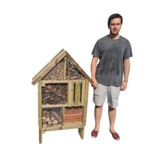 Hotel de Insectos MASGAMES L, MEJORA LA POLINIZACIÓN DE LAS PLANTAS (INCLUYE MATERIAL DE RELLENO - MA912024