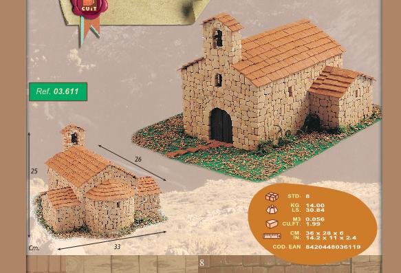 KIT Maqueta ERMITA Románica 03611. CUIT CONSTRUCCIONES A ESCALA