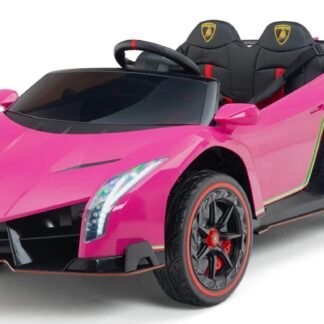 Lamborghini Veneno 12V, 2 plazas, ROSA, 4 motores, rc,  INDA1170-KID