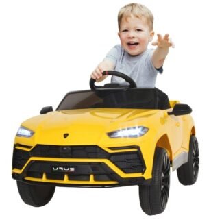 Lamborghini URUS 12V, AMARILLO, asiento y ruedas de plástico, RC, 1-5 años  INDA878-KID