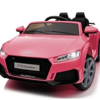 Coche Audi TTRS 12V Rosa, asiento plástico, ruedas plástico, 1-4 años, 1 plaza, RC  INDA792-KIDS