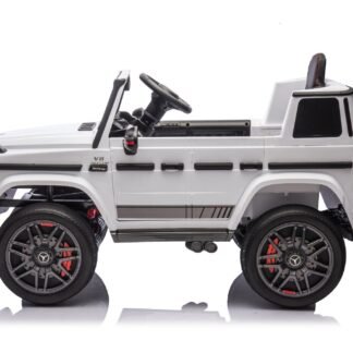 Coche eléctrico niños Mercedes G63 AMGXL 24V, 4 motores de 90W, Blanco, RC  INDA807-AMGXL-KIDS
