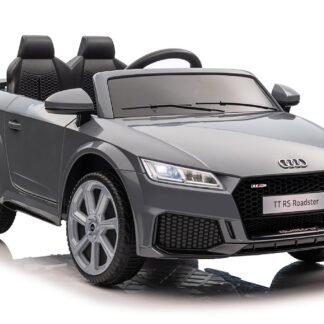 Coche Audi TTRS 12V gris, asiento plástico, ruedas plástico, 1-4 años, 1 plaza, RC  INDA794-KIDS