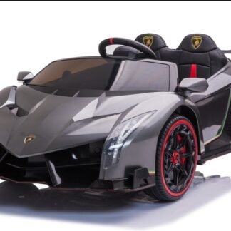 Lamborghini Veneno 12V, 2 plazas Gris, 4 motores, rc,  INDA1169-KID
