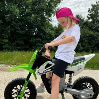 MOTO MOTOCROSS 12V PARA NIÑOS, 3 A 6 AÑOS, VERDE  INDA774-MOTOCROSSBN