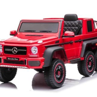 Coche eléctrico niños 12v G63 , 6 ruedas, RC, 1-5 años, ROJO, asiento plástico, ruedas plástico INDA691-BN