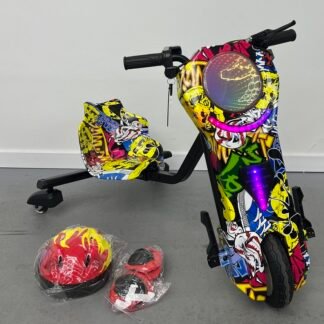 CRAZYDRIFT TRICICLO DRIFT  36V, AMARILLO GRAFITI, +6 AÑOS - INDA1212-DRIFT-RHM