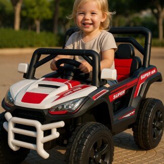 INDALBUGGY 4X4 12V, BLANCO, 1 PLAZA, RC, CUERO, RUEDAS GOMA, 4WD - IND4-BJ903WHITE