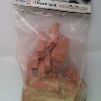 KERANOVA 350105. Bolsa 25 unidades ladrillo macizo. Escala 1/10. Longitud 3,2cms