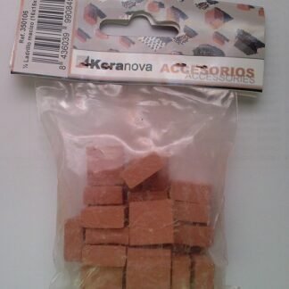 Keranova 350106. Bolsa 25 medios ladrillos macizos. Escala 1:10