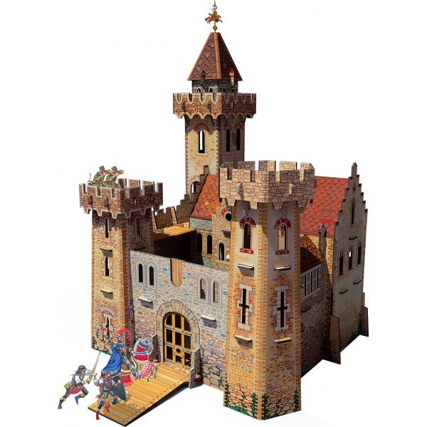 MAQUETA CARTÓN "CASTILLO CABALLEROS MEDIEVALES". CLEVER 14207