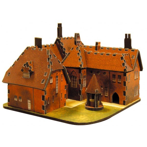MAQUETA CARTÓN CASA ROJA EN MINIATURA. KIT PARA ENSAMBLAR. REF CLEVER 14194
