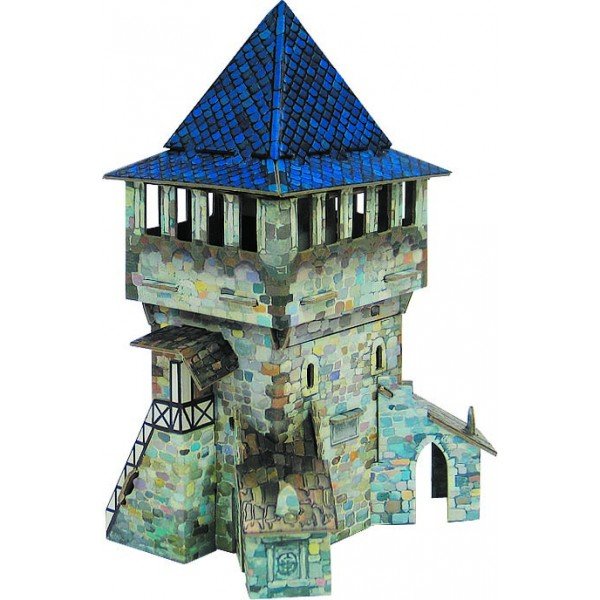 KIT PARA HACER MAQUETA DE CARTÓN "TORRE ALTA MEDIEVAL". CLEVER PAPEL REF 142421