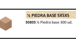 Keranova 30803. Bolsa 300 unidades piedra base para maquetas en miniatura. Rojizo anaranjado