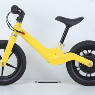 VENTA Bicicleta de equilibrio eléctrica I-NEOS para niños con batería de 24V, amarilla   INDA918-NEOS-AT