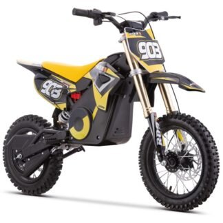 MINIMOTO DE CROSS ELÉCTRICA 36V 1100W RUEDAS  903-12"/10", +10 AÑOS, AMARILLO  INDA863-3091