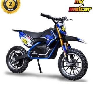 VENTA MINIMOTO MOTOCROSS ELECTRICA XZE 500W EN COLOR AZUL 36V CON 3 VELOCIDADES