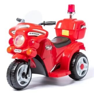 VENTA Moto eléctrica infantil Policía AT-Peggy 6v, roja, 1-3 AÑOS- INDA704-AT