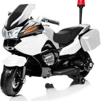 MOTO BLANCA INFANTIL DE POLICÍA Y DE 24V, 3-8 AÑOS  INDA929-AT-POL24V