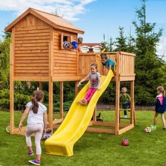Casita de madera MySlide para niños + RAMPA ESCALADA  - CHUN-03295