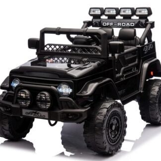 Coche infantil CLIMBER 12V, negro, a batería, 4 motores, 1-3 AÑOS, RC  INDA897-RA-JJ2122