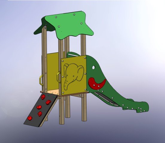 PARQUE INFANTIL con tobogán "BARCELONA". ASL_239. HOMOLOGADO