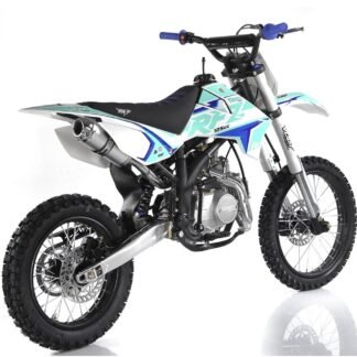 VENTA Pit bike RFZ 125cc motor gasolina de 4 tiempo.Altura asiento 85cm, BLANCO-CELESTE INDA844-RO-2874