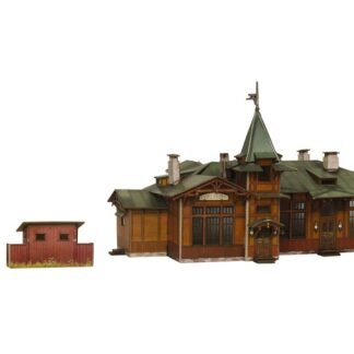 Modelismo ferroviario. Puzzle 3d estación rusa de Kuzhenkino- Clever 14317