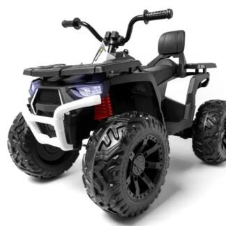 VENTA QUAD 24V PARA NIÑOS, BLANCO, AT-SIROCO, RUEDAS GOMA, ASIENTO CUERO, MANDO RC - INDA722-SIROCO-AT