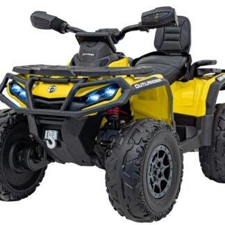 Quad Can-Am Outlander ATV, control remoto, amarillo, 12v, 4 motores - INDA1035-RA-CA005.2.4GHZ