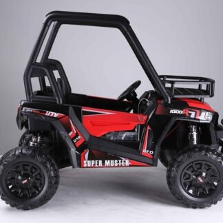 Buggy-Monster 24v, 2 motores, Ruedas de goma, ROJO, MANDO RC - INDA1092-LE7469