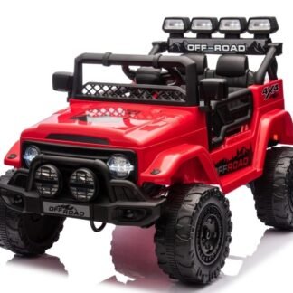 Coche infantil CLIMBER 12V, rojo, a batería, 4 motores, 1-3 AÑOS, RC  INDA898-RA-JJ2122