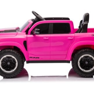 CAMIONETA 12V PARA NIÑOS, DODGE RAM, 4 MOTORES, RC PARENTAL, FULL OPTION, ROSA, 1-5 AÑOS  INDA1012-LE-20906