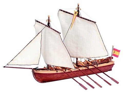 MAQUETA BARCO SANTISIMA TRINIDAD, LANCHA DEL CAPITÁN - ALA 19014
